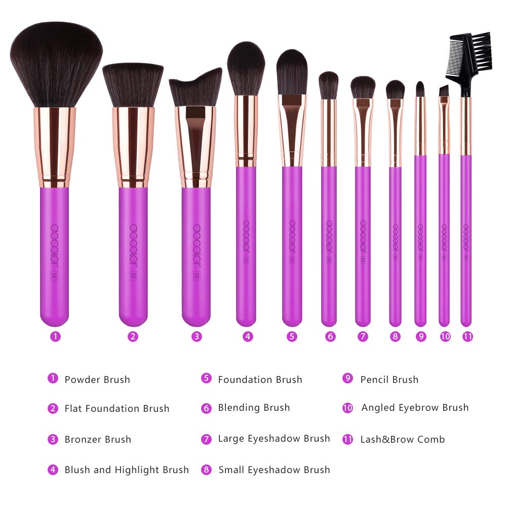 INSTRUCTIONS 11-PIECE MAKEUP BRUSH SET
