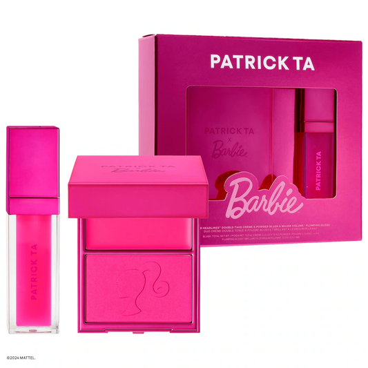 PATRICK TA X BARBIE BLUSH DUO AND LIP PLUMPER SET