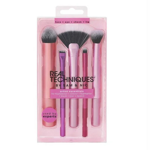 REAL TECHNIQUES ARTIST ESSENTIALS FACE, EYES & LIPS MAKEUP BRUSH SET