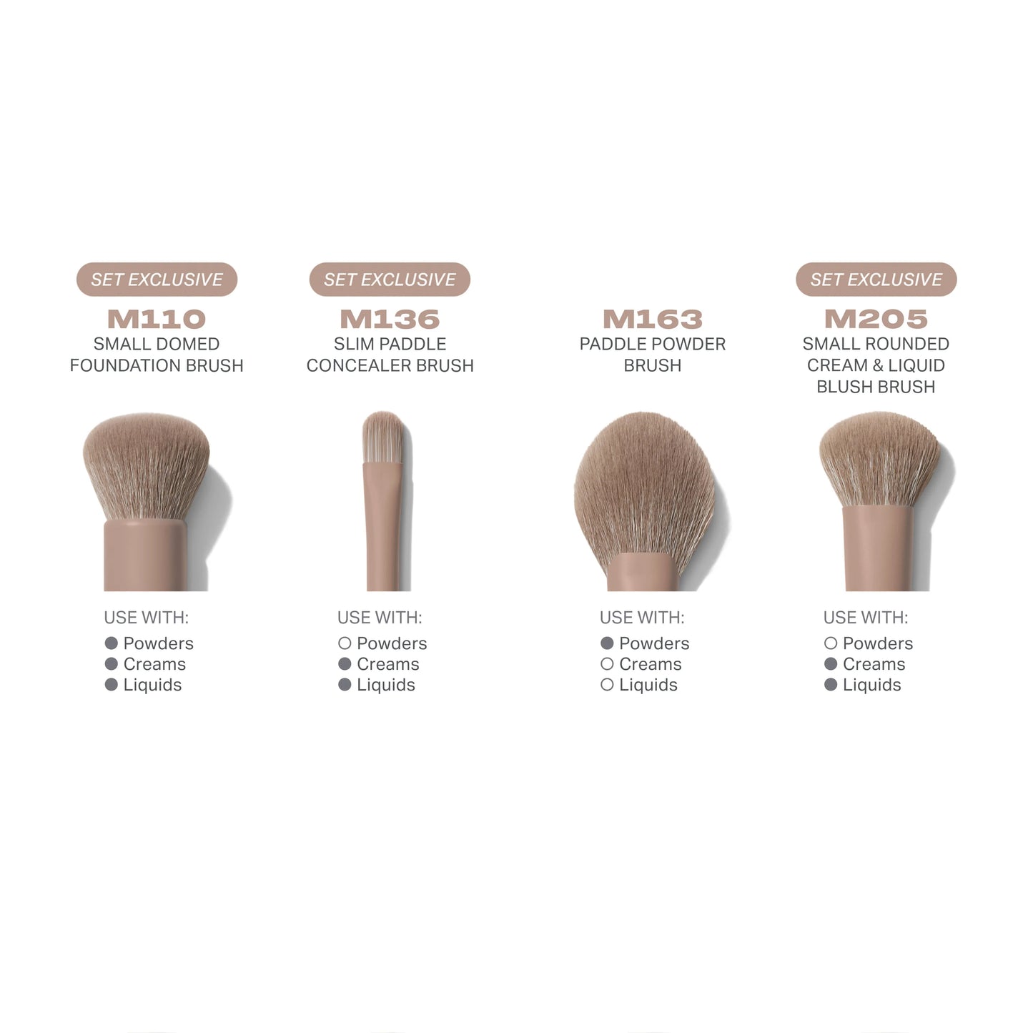 ICED MOCHA 4-PIECE BRUSH SET
